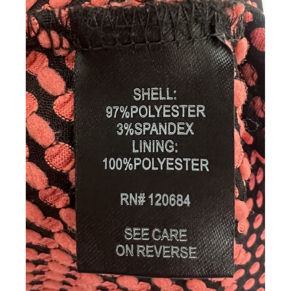 Torrid Dress Women's 1/1X Black Coral Polka Dot Sleeveless Sweetheart Belt Midi - Picture 15 of 15